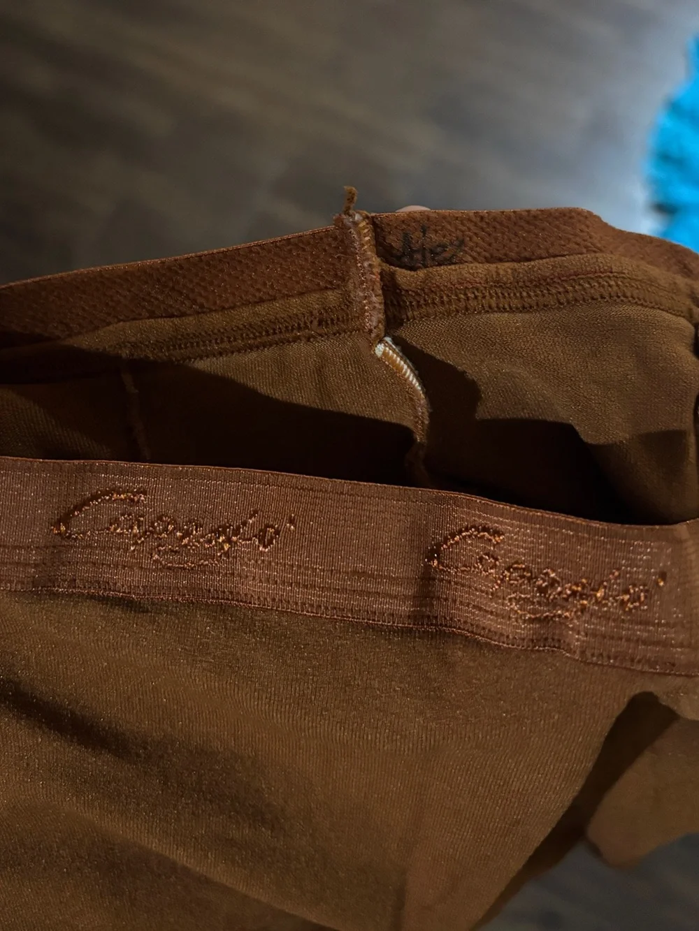 Capezio orange-brown dance tights